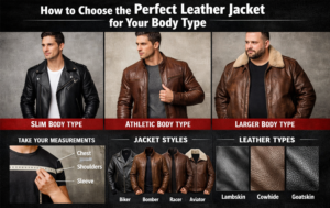 perfect leather jacket for different body types guide