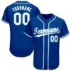 custom royal blue men baseball jersey front and back with personalized name and number